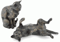 Cat Bronze Sculptures