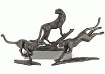 Cheetah Bronze Sculptures