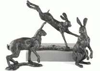Hare Bronze Sculptures