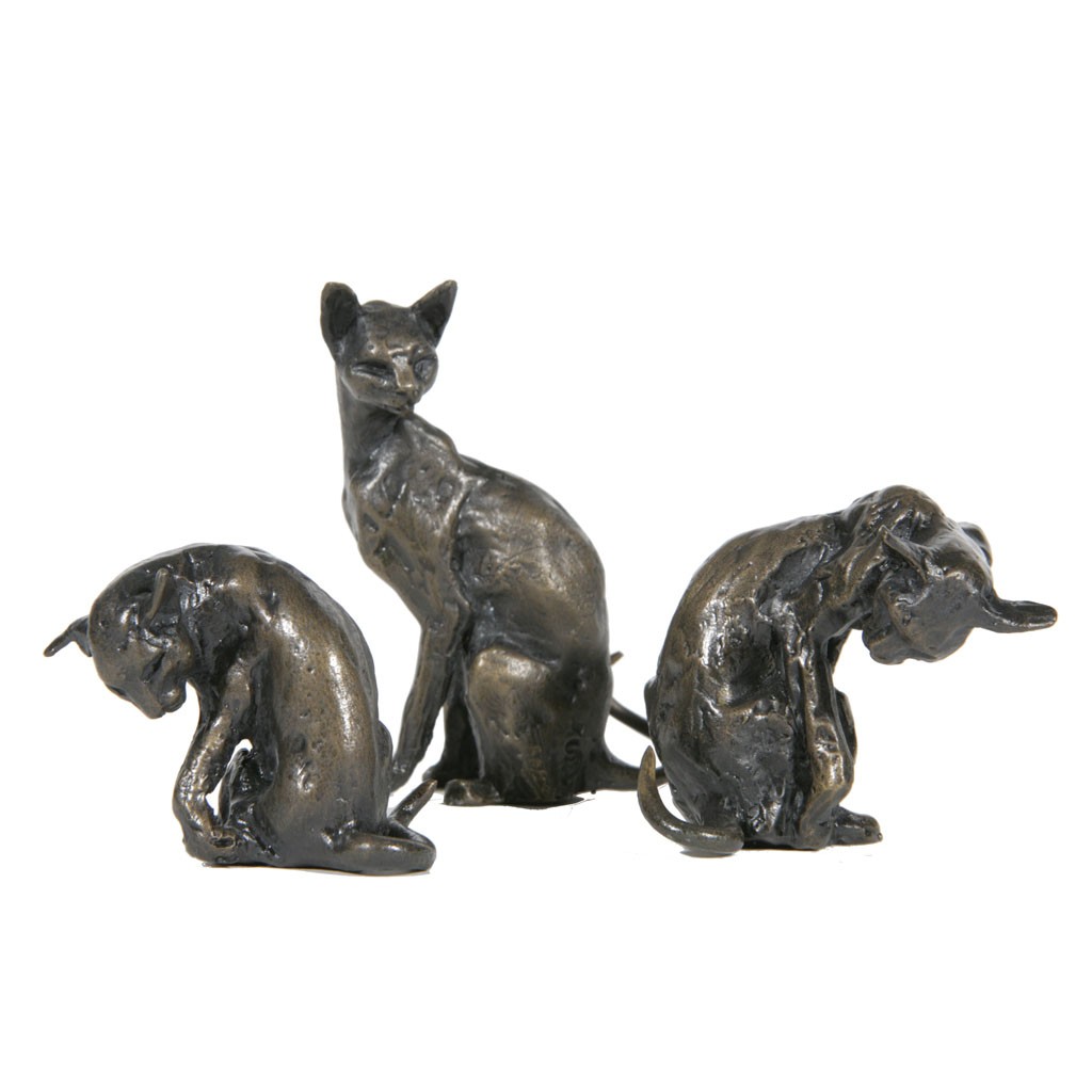 Bronze Cat Sculpture Seated Cat By Sue Maclaurin