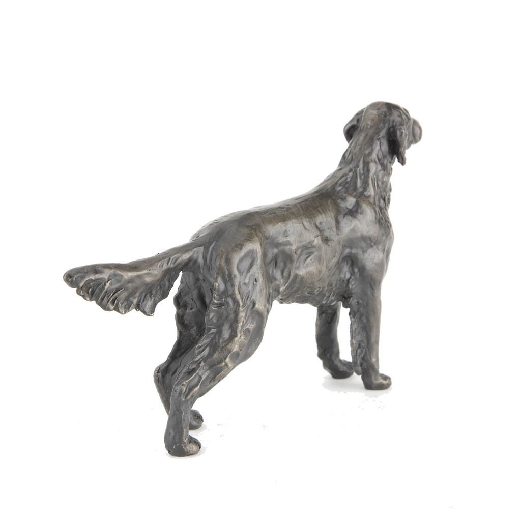 Bronze Effect Sculpture Standing Golden Retriever Dog Statue