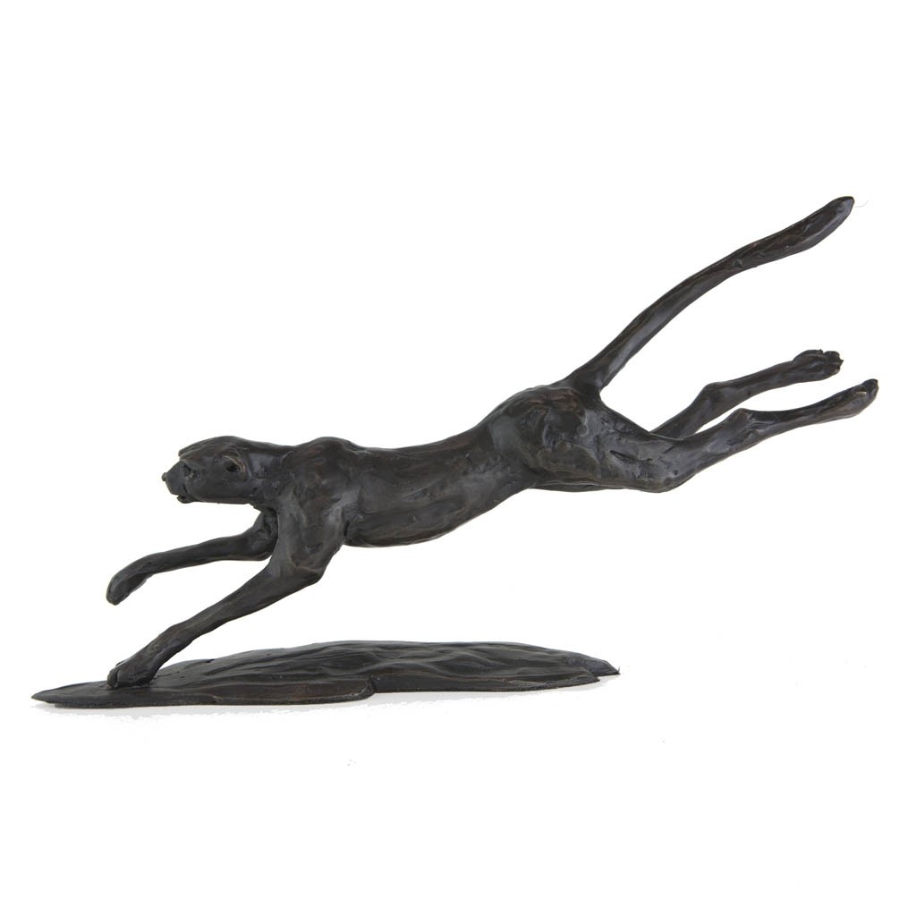 Bronze Cheetah Sculpture Flying Cheetah II by Jonathan Sanders