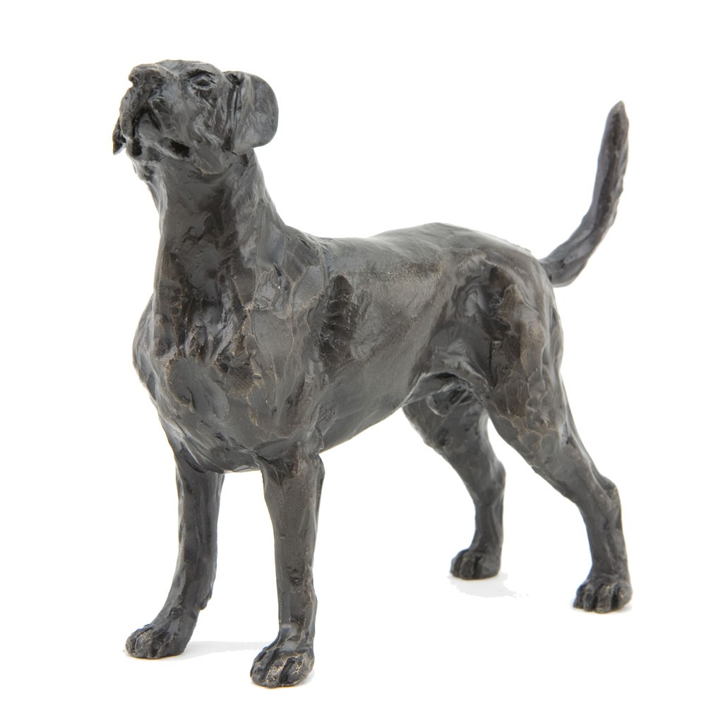 Bronze Dog Sculpture Standing Labrador by Sue Maclaurin