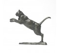 Bronze Cat Sculpture: Leaping Cat by Sue Maclaurin