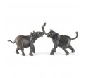 Bronze Elephant Sculpture: Tug Of War II by Jonathan Sanders