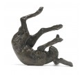 Bronze Hare Sculpture: Rolling Hare by Sue Maclaurin