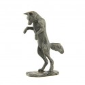 Bronze Fox Sculpture: Pouncing Fox Maquette by Sue Maclaurin