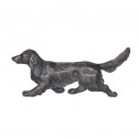 Bronze Dog Sculpture: Trotting Long Haired Dachshund by Sue Maclaurin **NEW!**