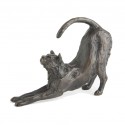 Bronze Cat Sculpture: Stretching Cat by Sue Maclaurin