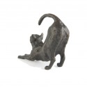 Bronze Cat Sculpture: Stretching Cat by Sue Maclaurin