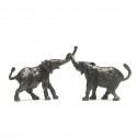 Bronze Elephant Sculpture: Tug Of War by Jonathan Sanders