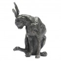 Bronze Hare Sculpture: Grooming Hare by Sue Maclaurin