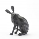Bronze Hare Sculpture: Grooming Hare by Sue Maclaurin