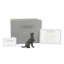 Bronze Dog Sculpture: Sitting Springer Spaniel by Sue Maclaurin