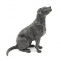 Bronze Dog Sculpture: Sitting Labrador by Sue Maclaurin