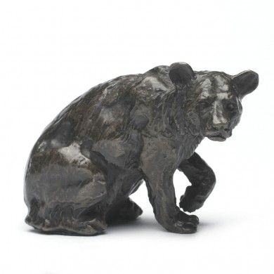 Bronze Bear Sculpture: Listening Bear by Sue Maclaurin