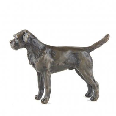 Bronze Dog Sculpture: Border Terrier