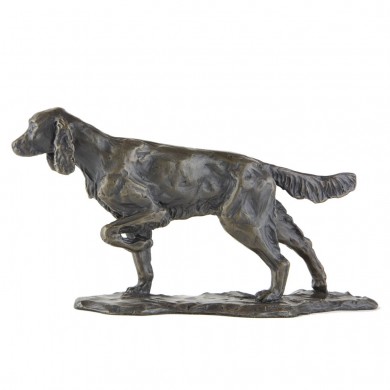 Bronze Dog Sculpture: Setter