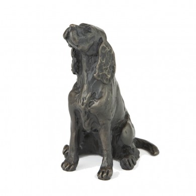 Bronze Dog Sculpture: Sitting Cocker Spaniel II 