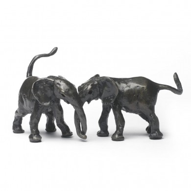 Bronze Elephant Sculpture: One Plus One by Jonathan Sanders