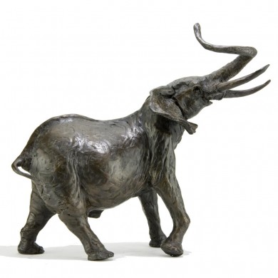 Bronze Elephant Sculpture: Large Bull Elephant by Jonathan Sanders