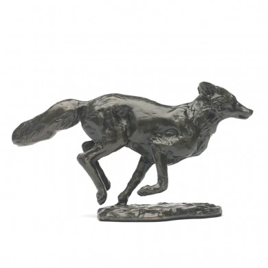 Bronze Fox Sculpture: Running Fox by Sue Maclaurin