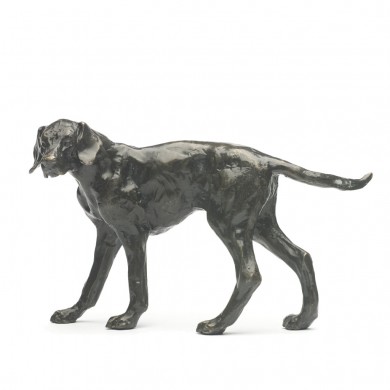 Bronze Hound Sculpture: Standing Hound by Sue Maclaurin