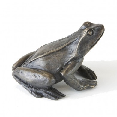 Bronze Frog Sculpture: Common Frog by Jonathan Sanders