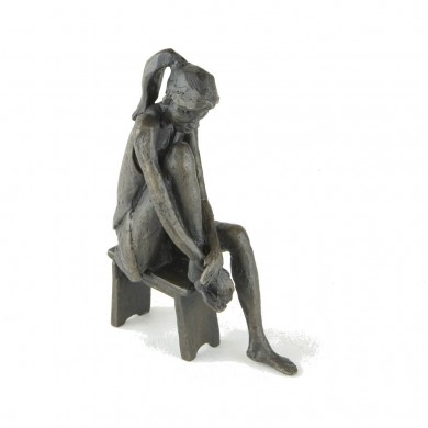 Wedgwood Museum Original Bronze Sculpture: Sitting Girl