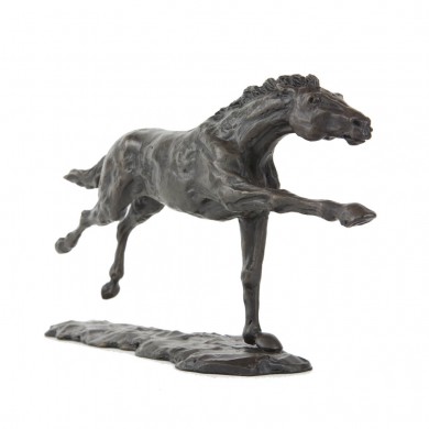 Bronze Horse Sculpture: Flying Thoroughbred