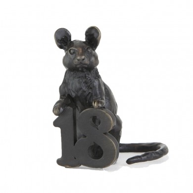 Bronze Mouse Sculpture: Celebration Mouse - 18