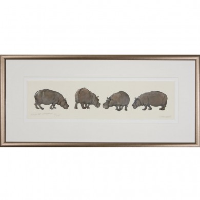 Limited Edition Hippo Print: Study for Hippopotamus by Jonathan Sanders (Framed)