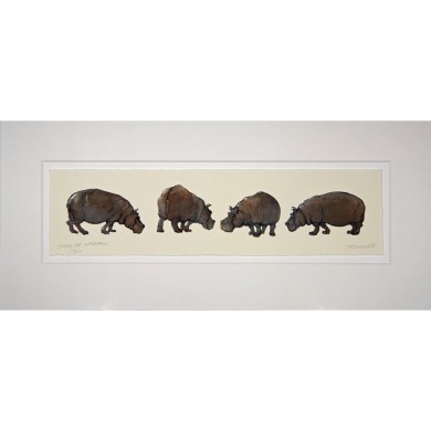 Limited Edition Hippo Print: Study for Hippopotamus by Jonathan Sanders