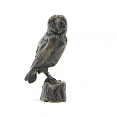 Bronze Bird Sculpture: Barn Owl Maquette