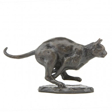 Bronze Cat Sculpture: Running Cat by Sue Maclaurin