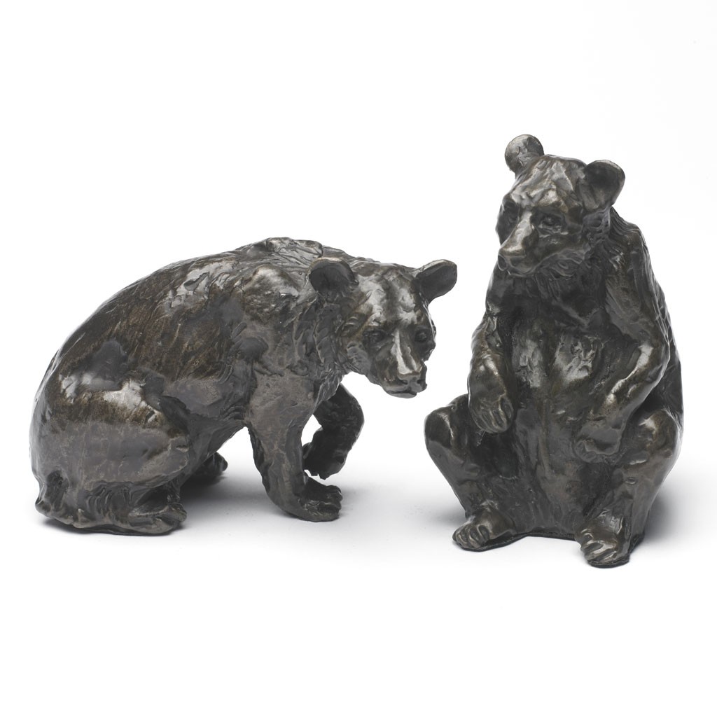Bronze Bear Sculpture Seated Bear by Sue Maclaurin