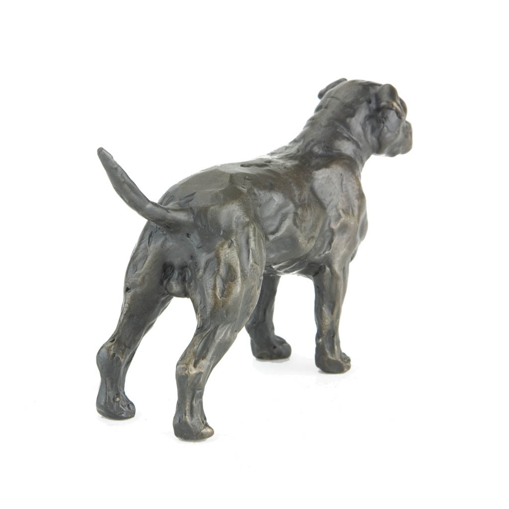 Bronze Dog Sculpture Staffordshire Bull Terrier by Sue Maclaurin