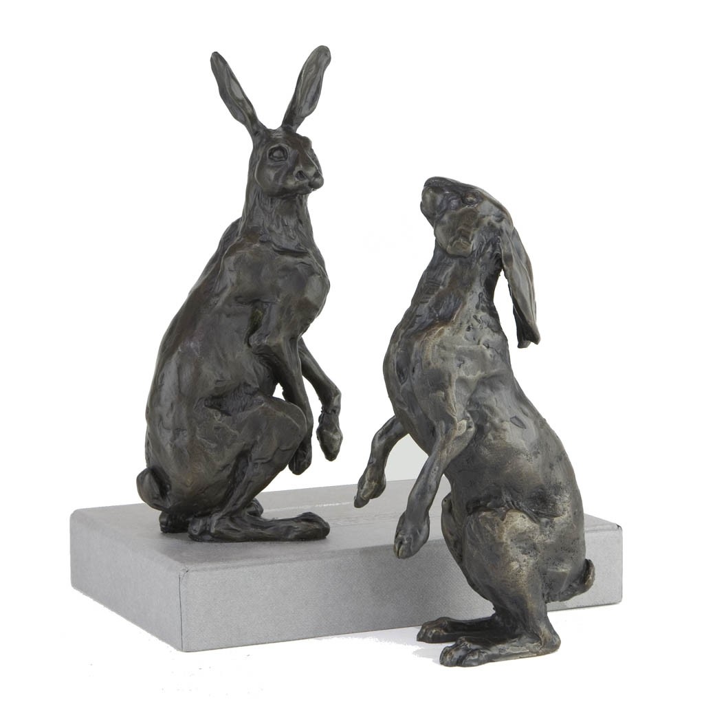 Bronze Hare Sculpture Large Moon Gazing Hare by Sue Maclaurin