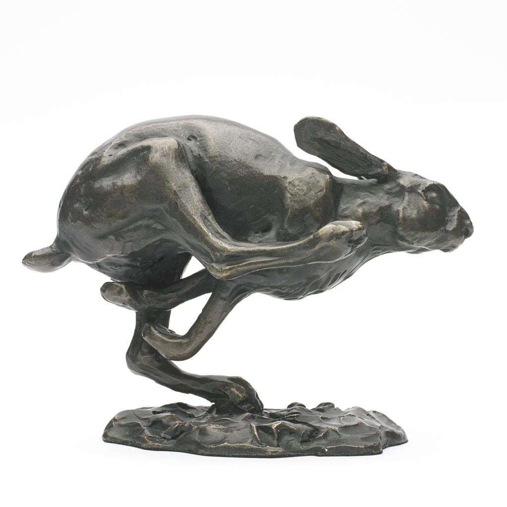 Bronze Hare Sculpture Racing Hare by Sue Maclaurin