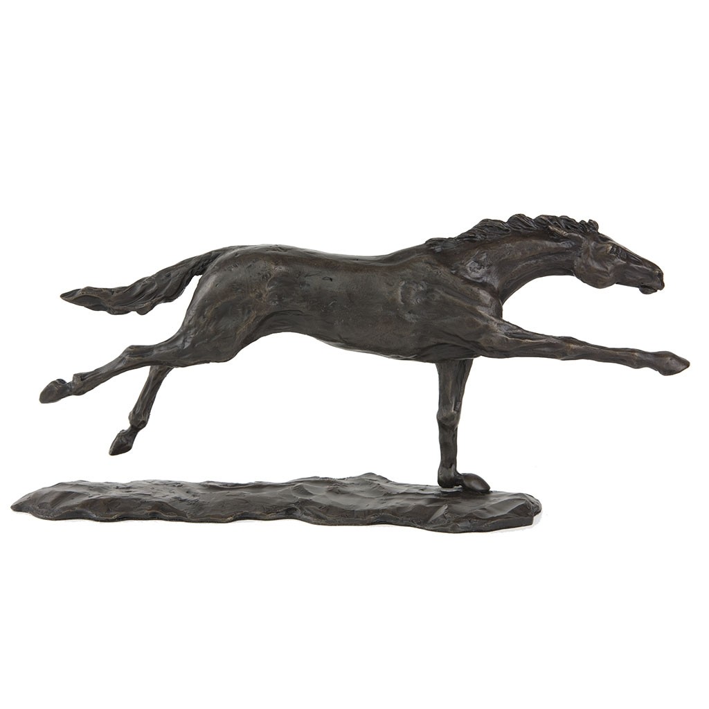 Bronze Horse Sculpture Flying Thoroughbred by Sue Maclaurin