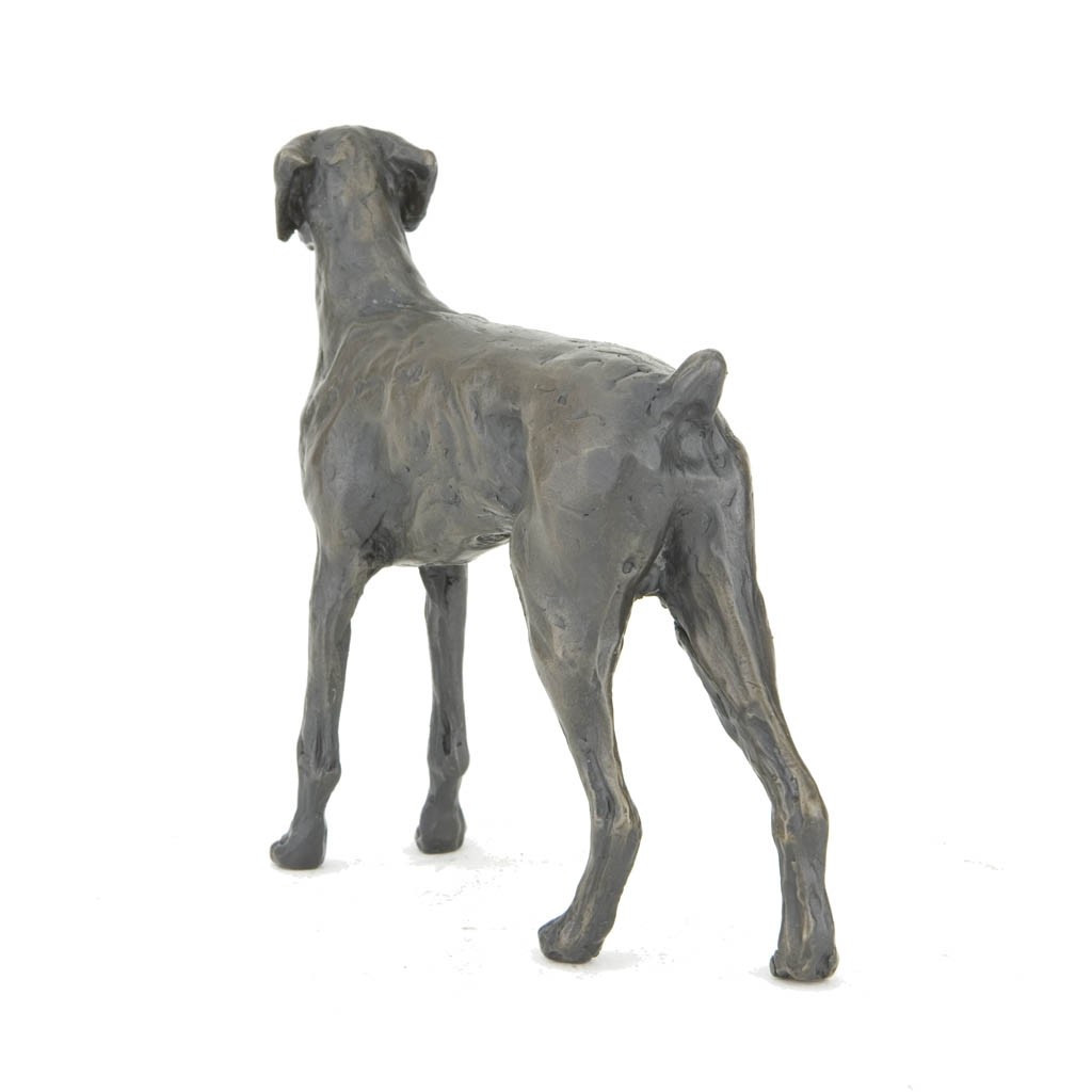 Bronze Dog Sculpture Standing Dobermann by Sue Maclaurin