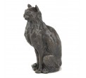 Bronze Cat Sculpture: Large Sitting Cat by Sue Maclaurin