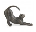 Bronze Cat Sculpture: Stretching Cat by Sue Maclaurin