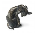 Bronze Cat Sculpture: Washing Cat (Oriental) by Sue Maclaurin
