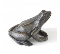 Bronze Frog Sculpture: Sitting Frog by Jonathan Sanders (Life Size)