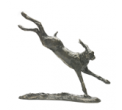 Bronze Hare Sculpture: Large Flying Hare by Sue Maclaurin