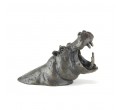 Bronze Hippo Sculpture: Fighting Hippopotamus by Jonathan Sanders