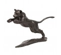 Bronze Lion Sculpture: Large Leaping Lioness by Jonathan Sanders