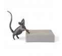 Bronze Mouse Sculpture: Playing Mouse by Jonathan Sanders