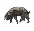 Bronze Pig Sculpture: Medium Pig Head Left by Sue Maclaurin
